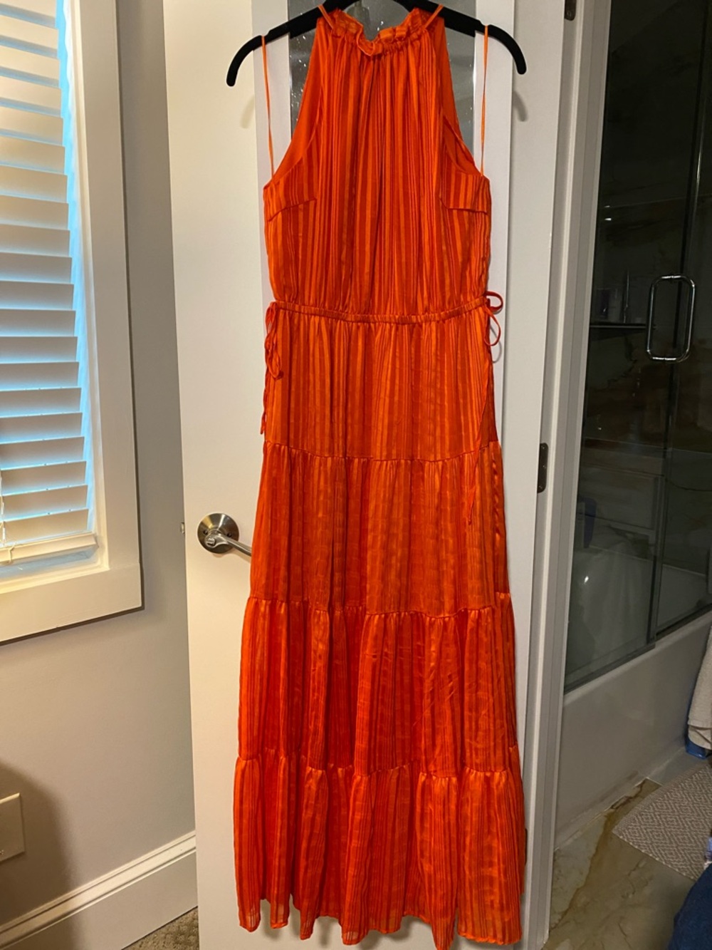 Aqua (Bloomingdale’s) Orange Maxi Dress Sz Small